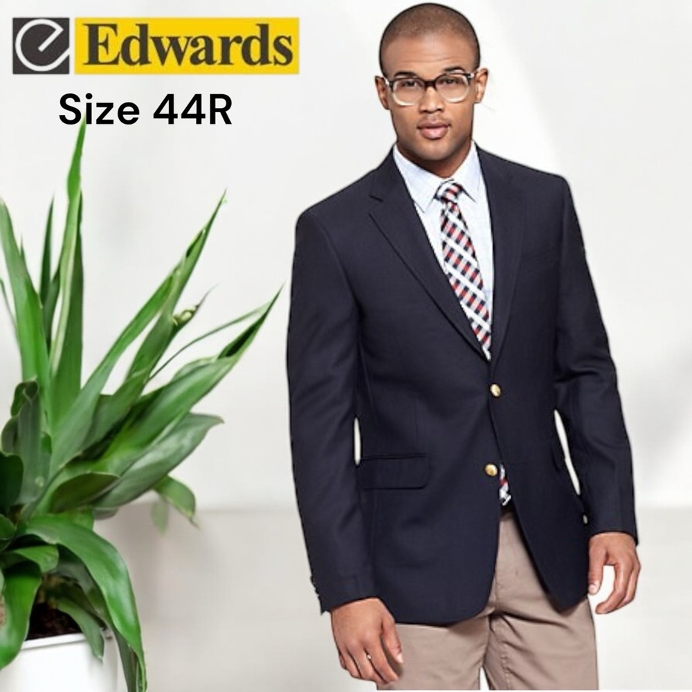 Edwards Men's Classic Two Button Single Breasted Blazer